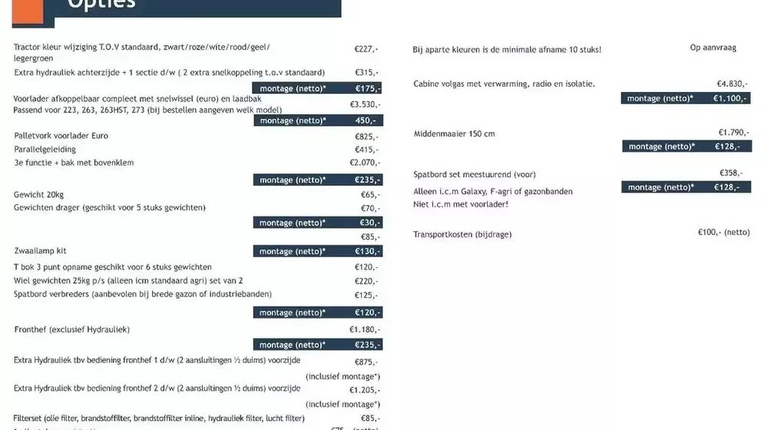 Captain D263 H met voorlader al vanaf €299 per maand.